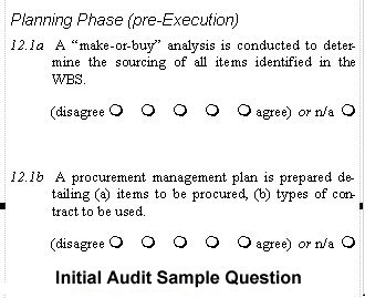 Audit questionnaire